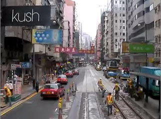 道路工事 - 香港トラム
