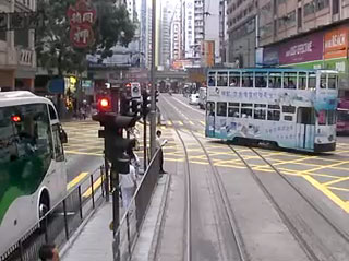 跑馬地からの合流 - 香港トラム